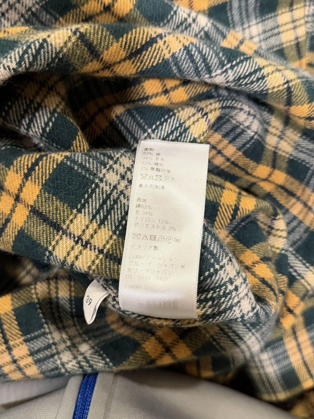 Celine Celine x Hedi FW22 Green/Yellow Flannel Button Up Shirt Size US M / EU 48-50 / 2 - 15 Thumbnail