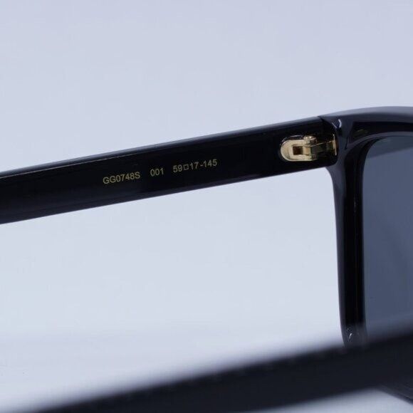 Gucci Gucci GG0748S 001 Sunglasses Black Square Frame, Grey Lenses Size ONE SIZE - 8 Thumbnail