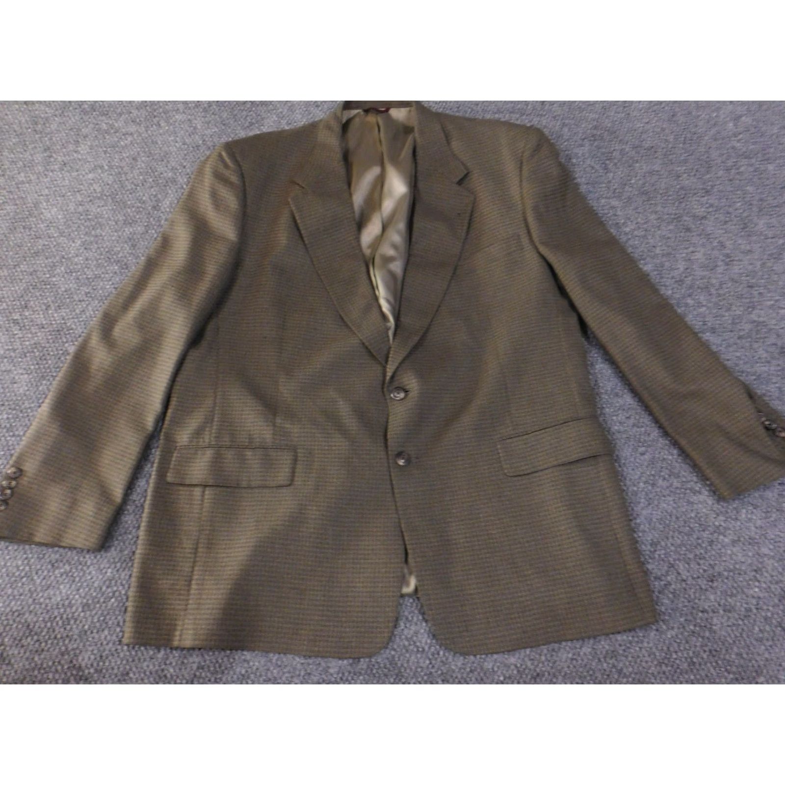 Hart Schaffner Marx Hart Schaffner Marx blazer Mens 48L Brown check Wool Single-Breasted 2 Button Notch Lapel Vintage? No (Business Casual) Size 48R - 3 Thumbnail