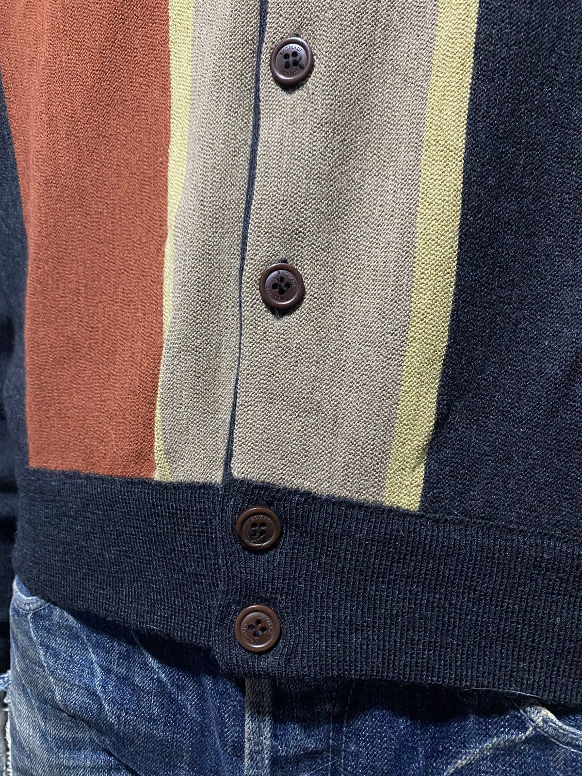 Balmain 2002 Balmain striped mohair cardigan Size US L / EU 52-54 / 3 - 7 Thumbnail