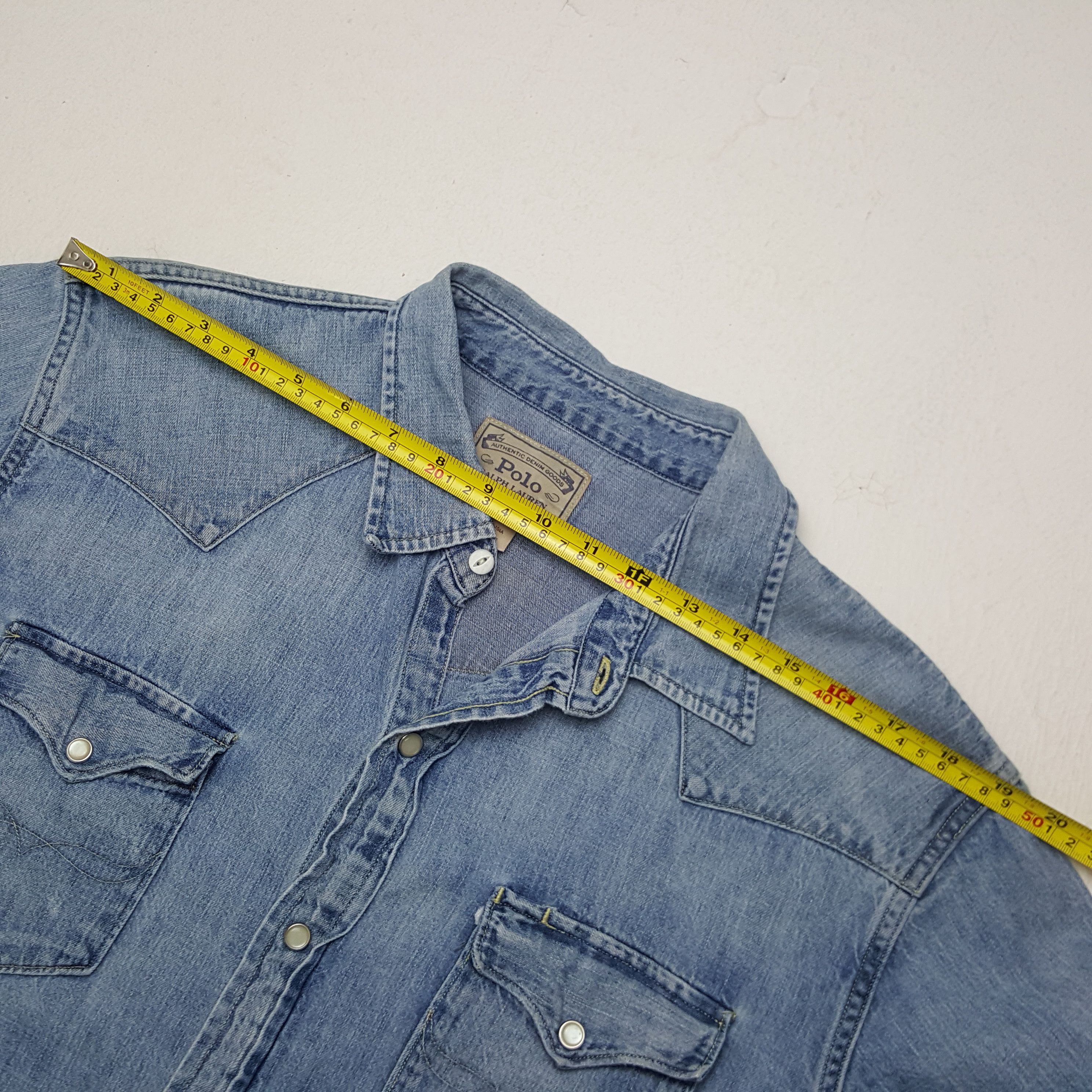 Polo Ralph Lauren × Vintage Vintage Polo Ralph Lauren American Brand Denim Shirt Size US XXL / EU 58 / 5 - 5 Thumbnail