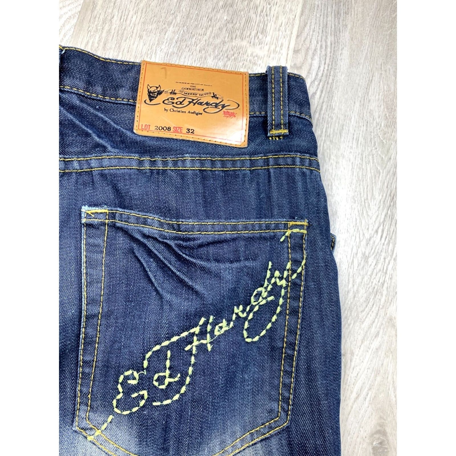 Ed Hardy Ed Hardy Jeans Vintage Size 32 Men Blue Denim Jeans 34 Inseam 32 Waist 32 Size US 32 / EU 48 - 4 Thumbnail