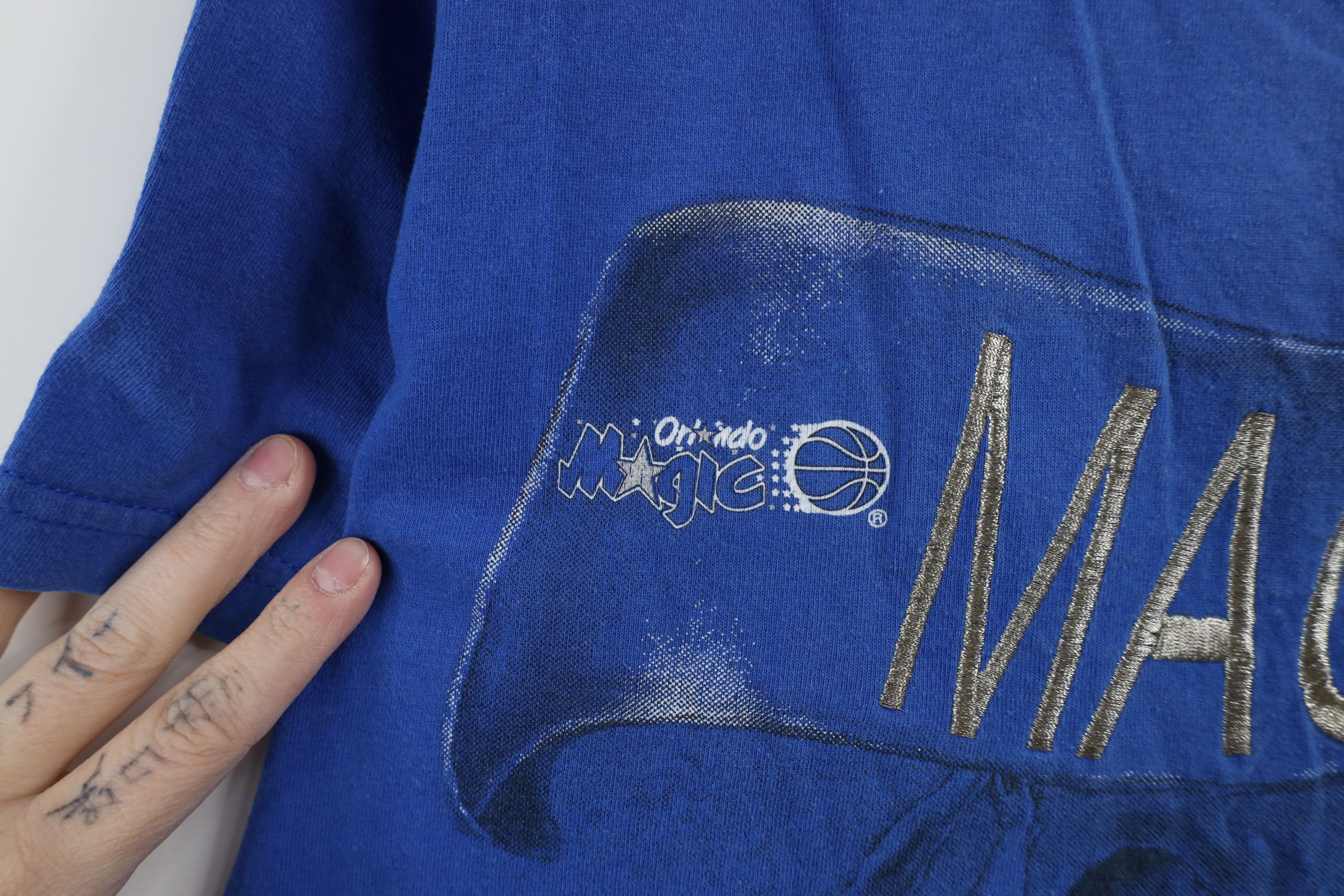 Vintage Vintage 90s Spell Orlando Magic Basketball T-Shirt Blue USA Size US M / EU 48-50 / 2 - 5 Thumbnail