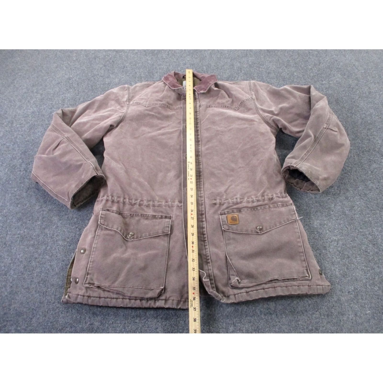 Carhartt VINTAGE Carhartt Jacket Mens XL Gray Blanket Lined Work Heavy Coat Farm Utility Shirt Size US XL / EU 56 / 4 - 3 Thumbnail