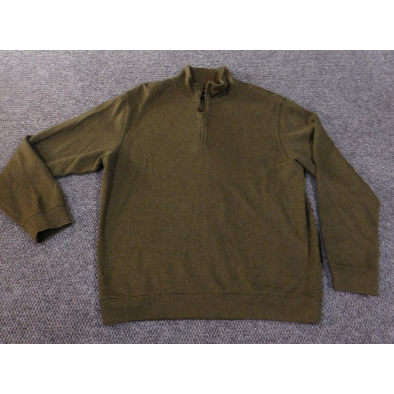 Brooks Brothers Brooks Brothers Sweater Mens Large Green 1/4 Zip Pullover 346 Cotton Stretch Size US L / EU 52-54 / 3 - 2 Thumbnail
