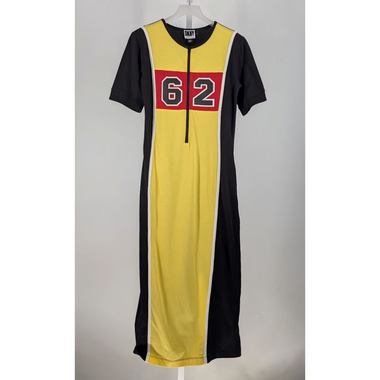 DKNY DKNY x Opening Ceremony 2013 Archive Colorblock Dress NWT S Black Yellow Dress Length 46" Midi Maxi Womens Size S / US 4 / IT 40 - 3 Thumbnail