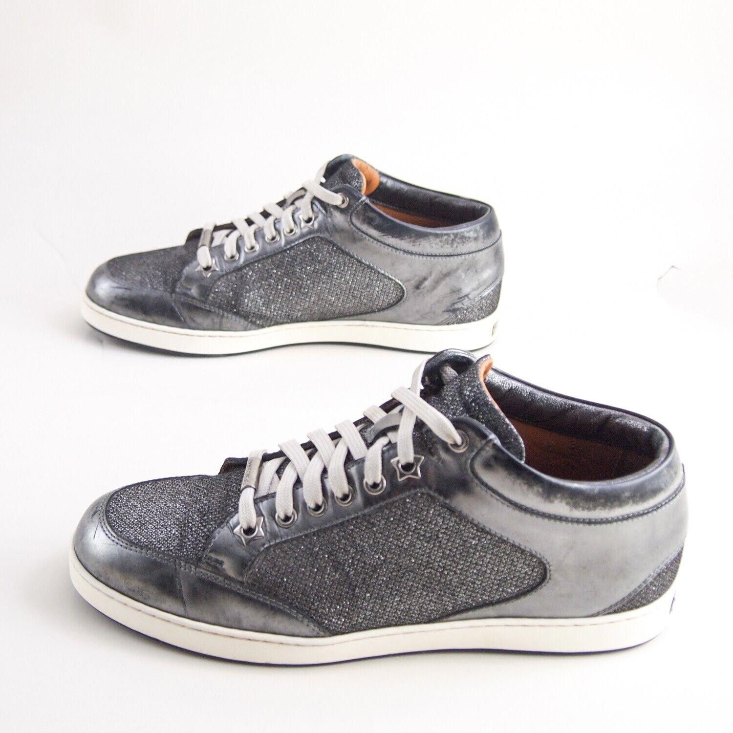 Jimmy Choo Jimmy Choo Sneakers Gray Silver Leather Mesh EU 38 US 8 Size US 8 / IT 38 - 2 Thumbnail