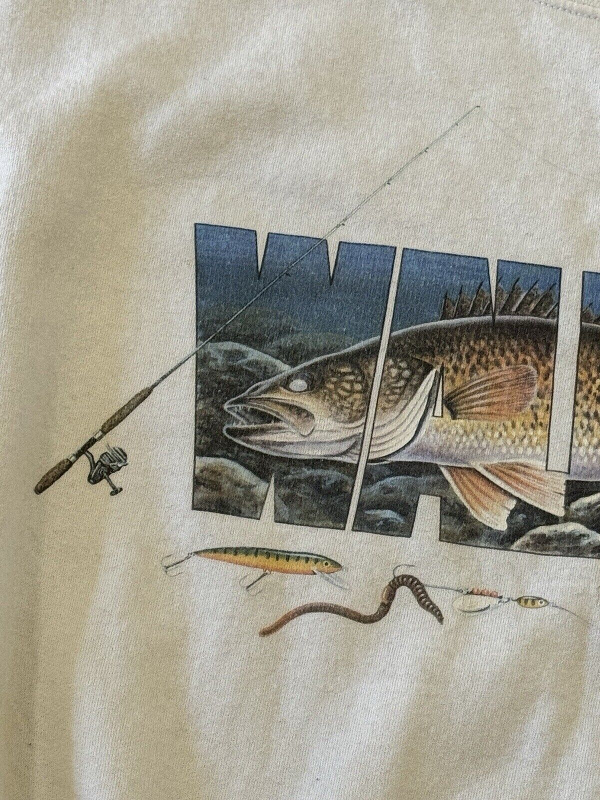 Gildan Vintage 90s Walleye Lures Fish Crewneck Size US XL / EU 56 / 4 - 3 Thumbnail