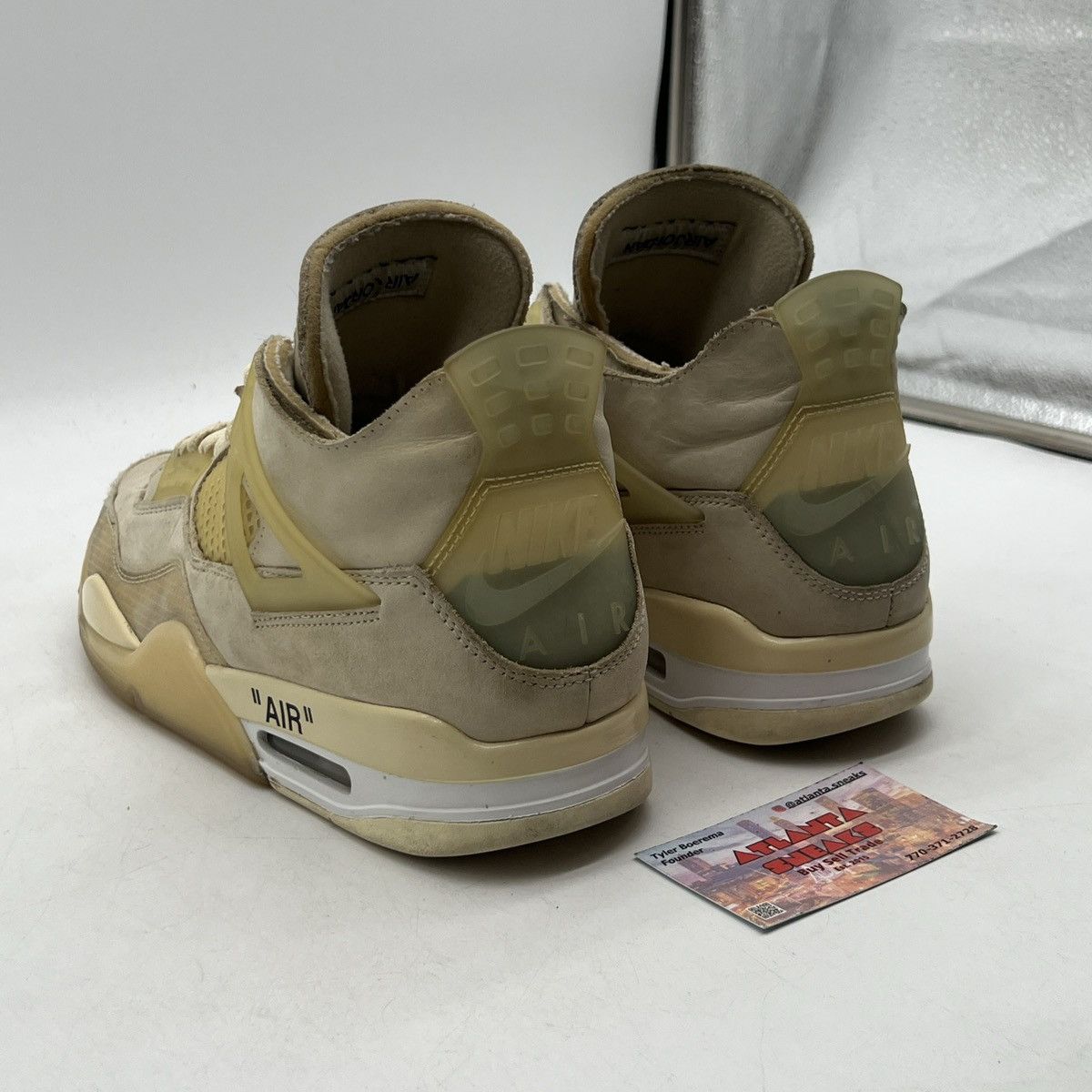 Jordan Brand Off white x Wmns air Jordan 4 sail Size US 11.5 / EU 44-45 - 4 Thumbnail