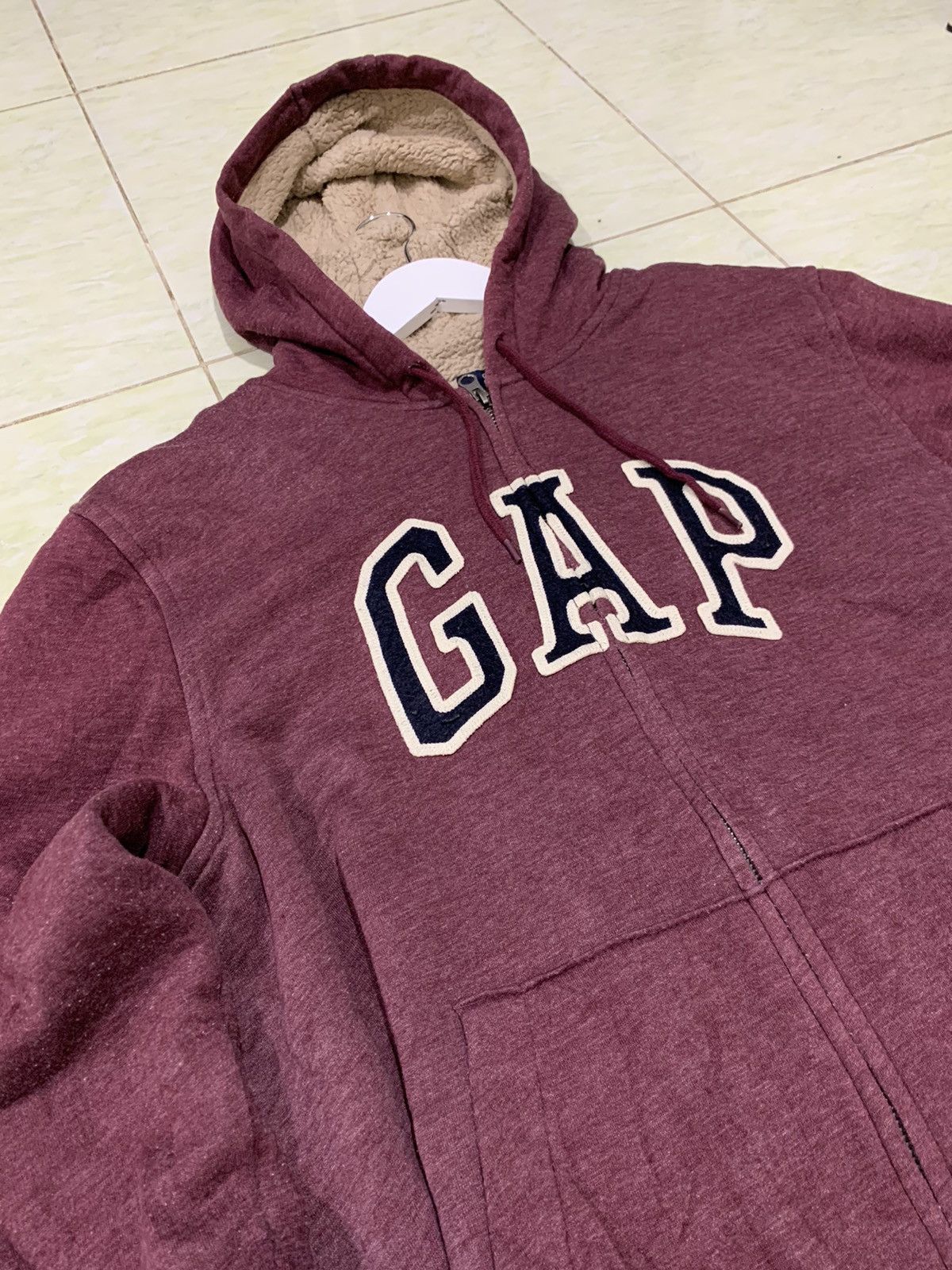Gap × Vintage Vintage Gap Hoodie With Embroidery Spellout Full Zipper Size US L / EU 52-54 / 3 - 2 Thumbnail