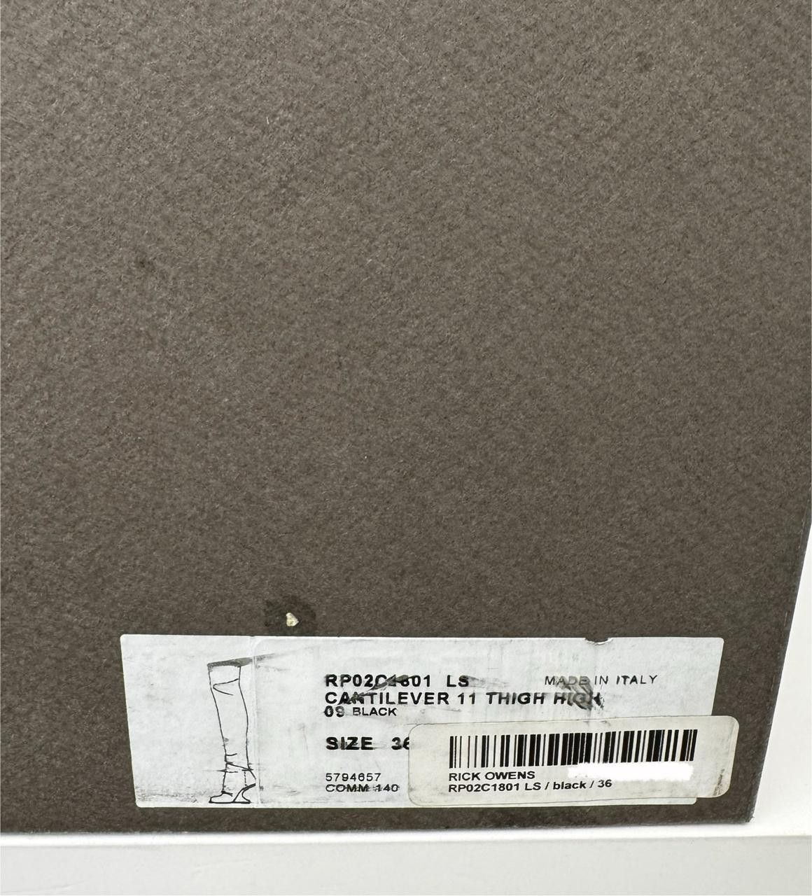 Rick Owens CANTILEVER 11 THIGH KNEE BOOT Size US 6 / IT 36 - 6 Thumbnail