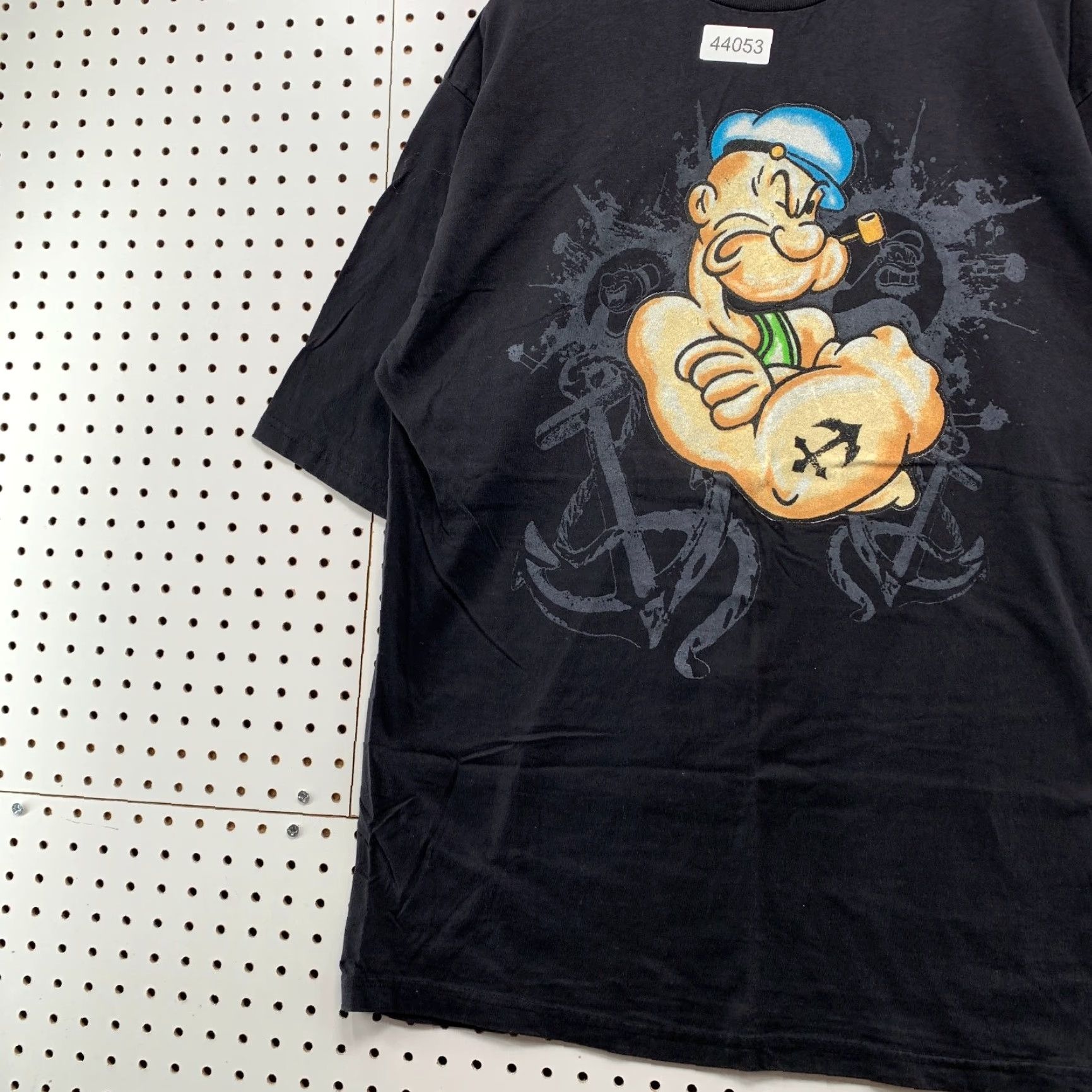 Vintage VINTAGE Y2K Justice Graphic Shirt Mens 2XL Black Cartoon Sailor Man Anchor Size US XXL / EU 58 / 5 - 3 Thumbnail