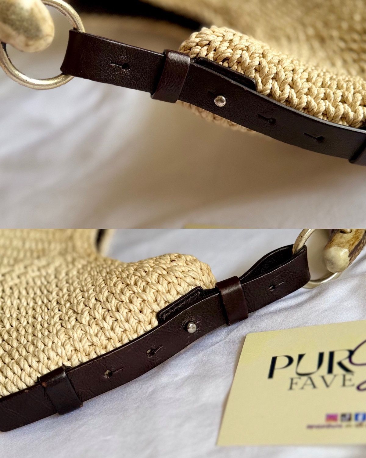 Yves Saint Laurent Yves Saint Laurent Mombasa Raffia Tom Ford Hobo Shoulder Bag Size ONE SIZE - 25 Thumbnail
