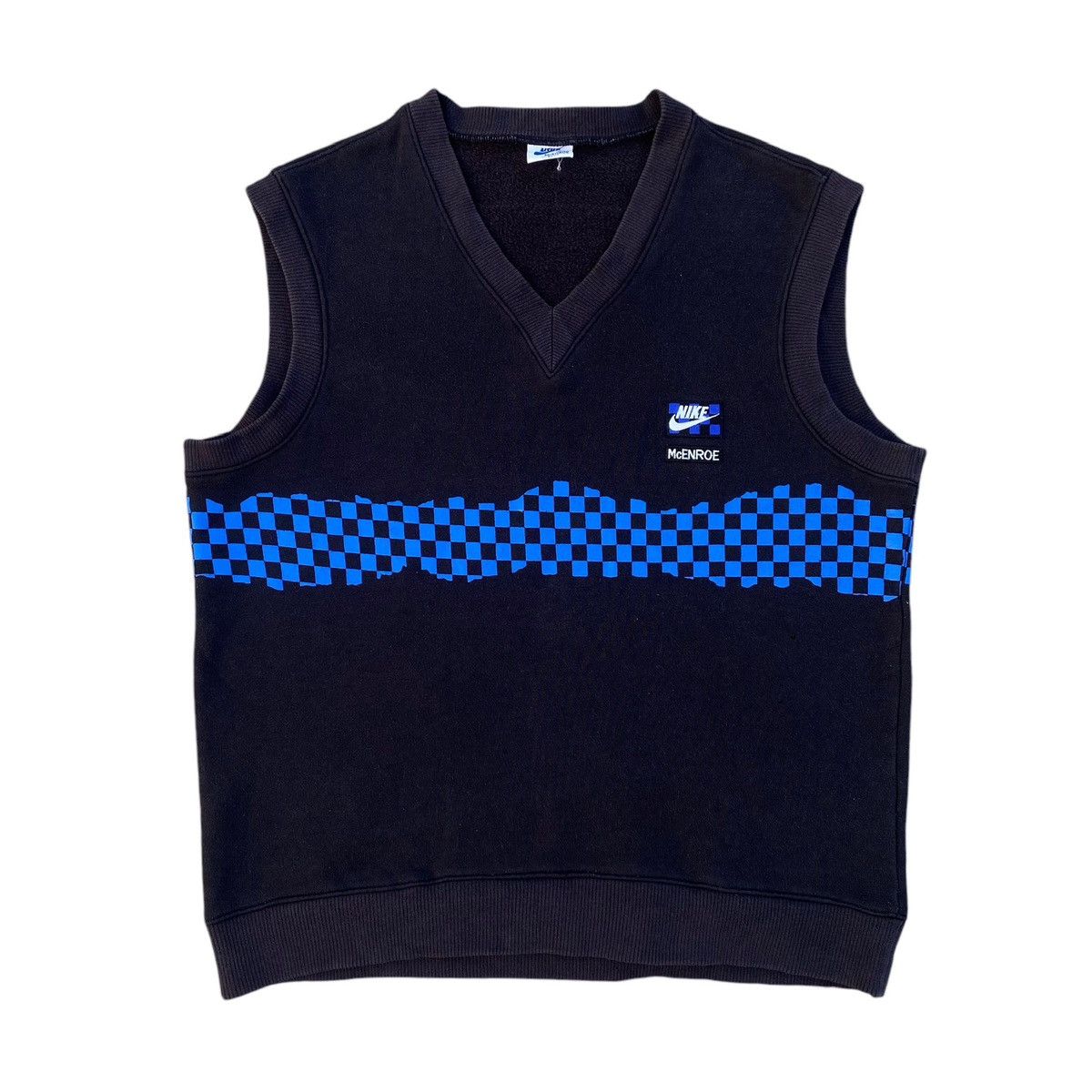 Nike 🔥Iconic Vtg 80s Nike John McEnroe Checkerboard Vest Size US L / EU 52-54 / 3 - 2 Thumbnail