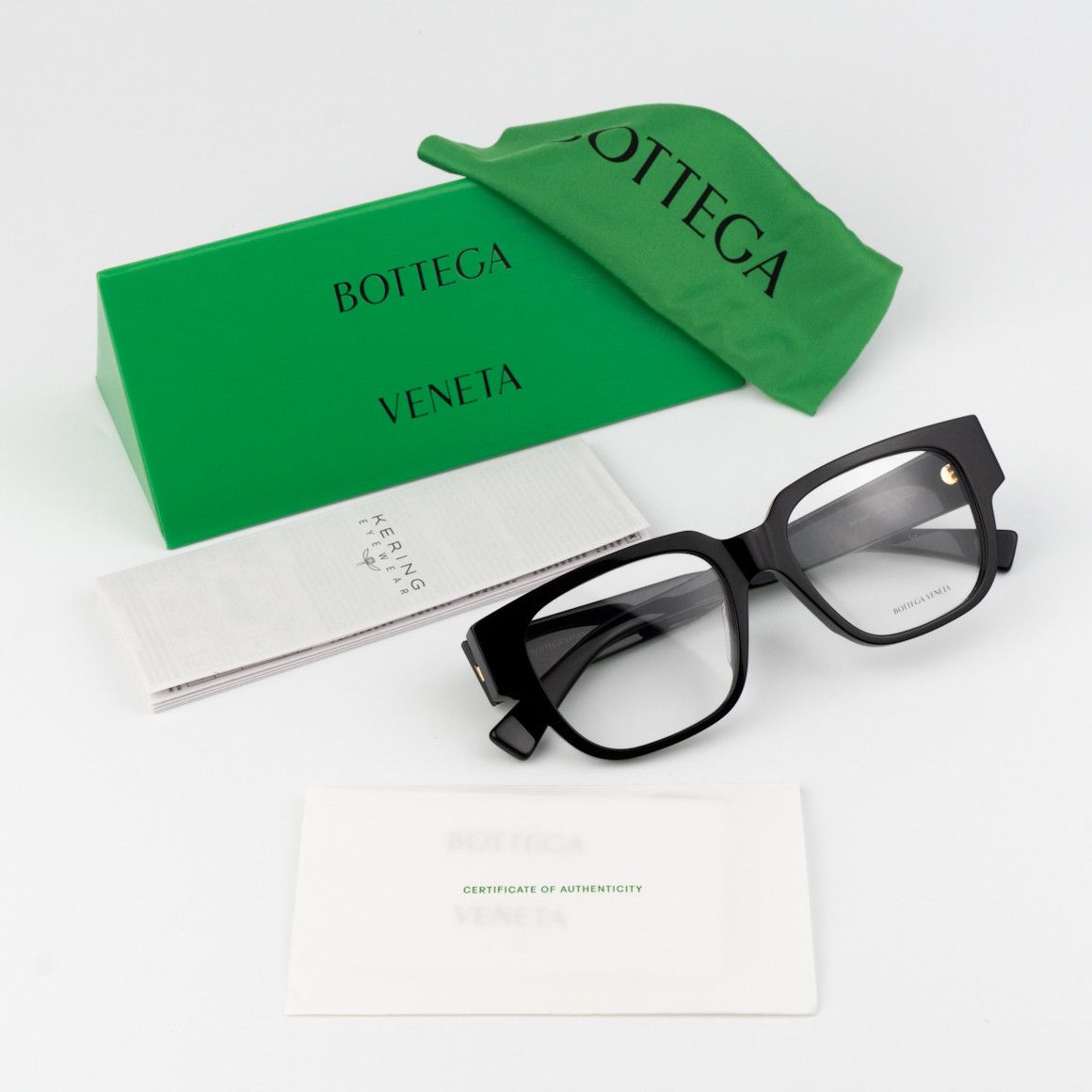 Bottega Veneta NEW Bottega Veneta BV1289O 001 Black Square Women Eyeglasses Size ONE SIZE - 10 Thumbnail