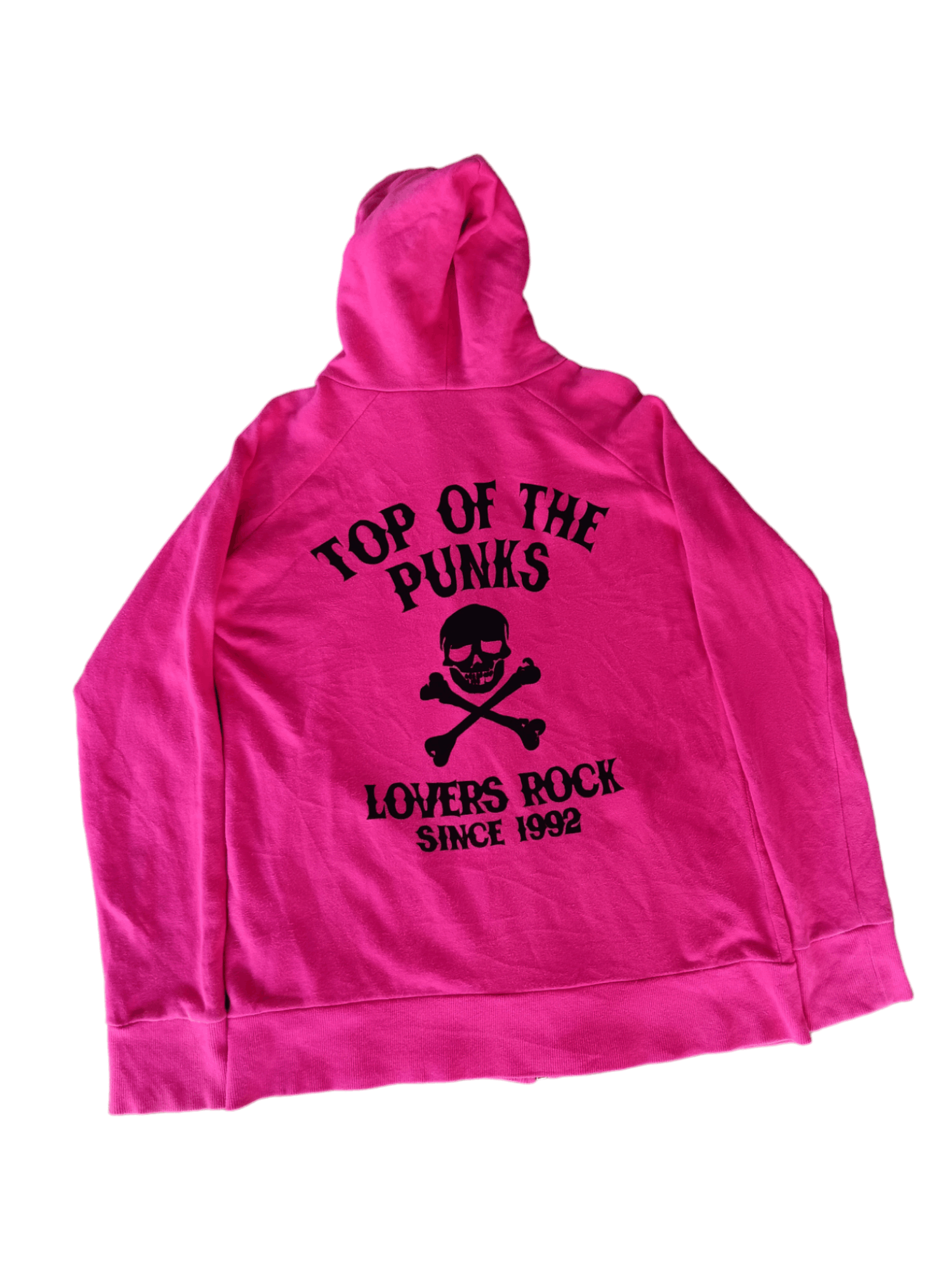 image of If Six Was Nine x Lovers Rock lover's Rock Skull Punks Zip Up Hoodie in Pink, Women's (Size Medium)