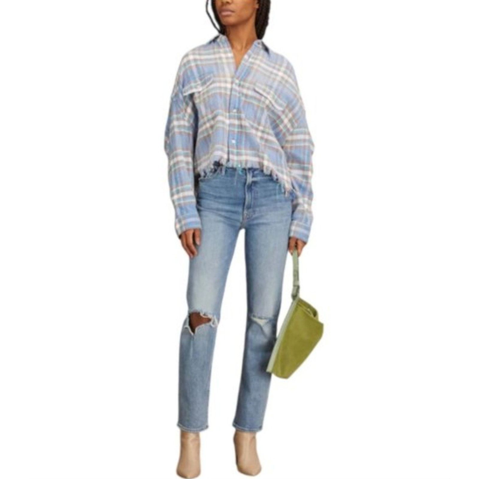 MOTHER Mother Superior High Waisted Rider Flood In Wild And Wicked Size 25" / US 0 / IT 36 - 1 Thumbnail