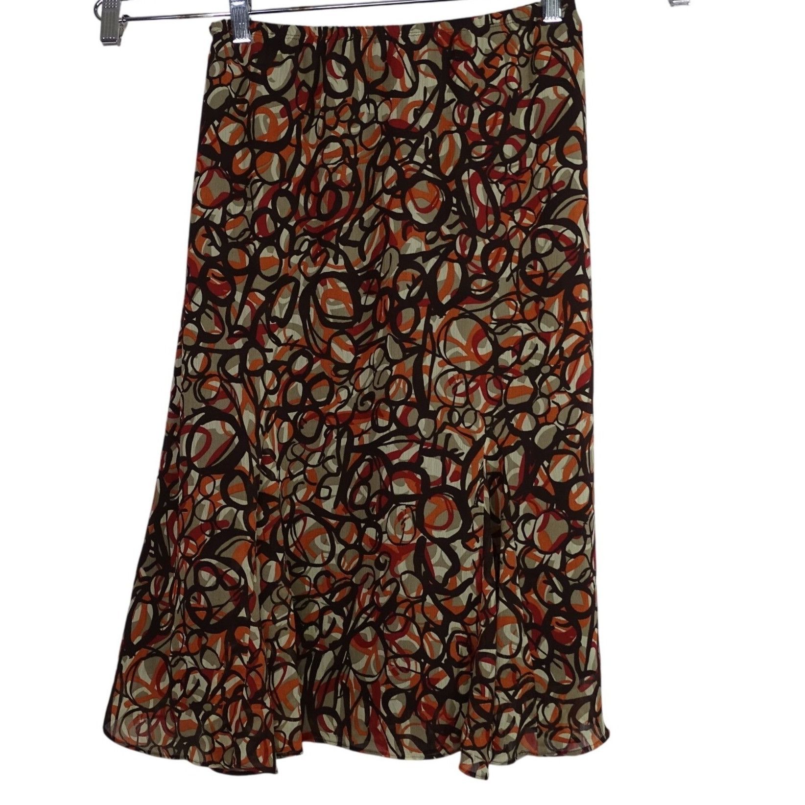 Other Elementz Multicolor Abstract A-line Midi Skirt Women Size S Size 25" / US 0 / IT 36 - 2 Thumbnail