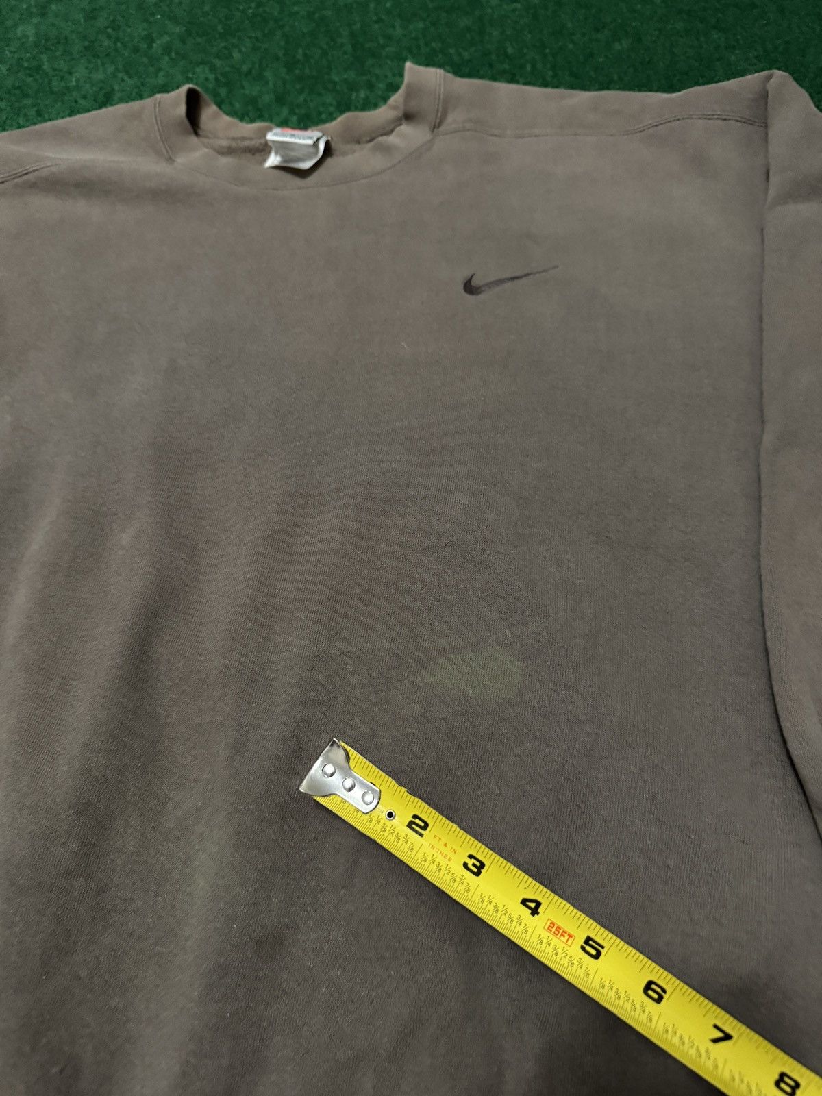 Nike Vintage 90s Nike Brown Embroidered Swoosh Sweatshirt Size US XL / EU 56 / 4 - 7 Thumbnail