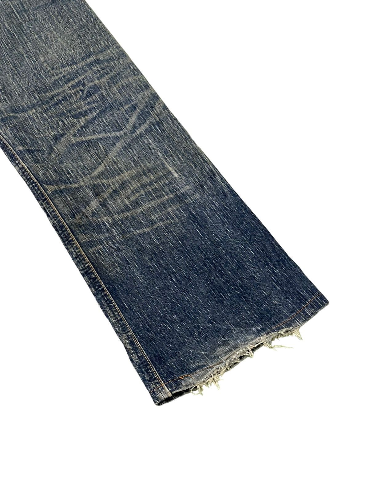 Edwin Flare Jeans Edwin Japan Faded Distress Boot Cut 8🟦0 Size US 35 - 13 Thumbnail