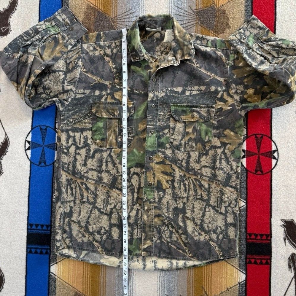 Jerzees VINTAGE Jerzees Bigwoods Camouflage Button-Down Shirt L Brown Mens 90s Camouflage Shirt Button-Up Shirt Size US L / EU 52-54 / 3 - 8 Thumbnail