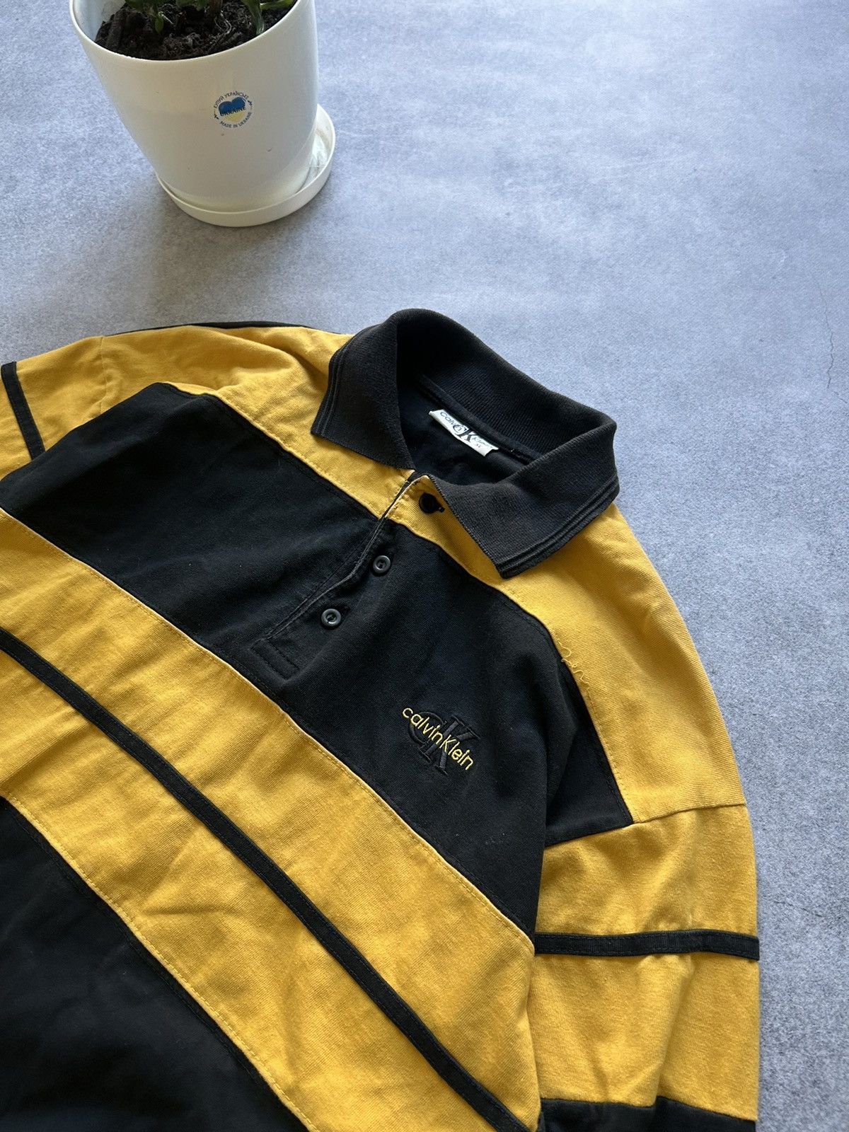 Calvin Klein × Rugby Ralph Lauren × Vintage Calvin Klein Rugby striped jersey mens Size US L / EU 52-54 / 3 - 2 Thumbnail