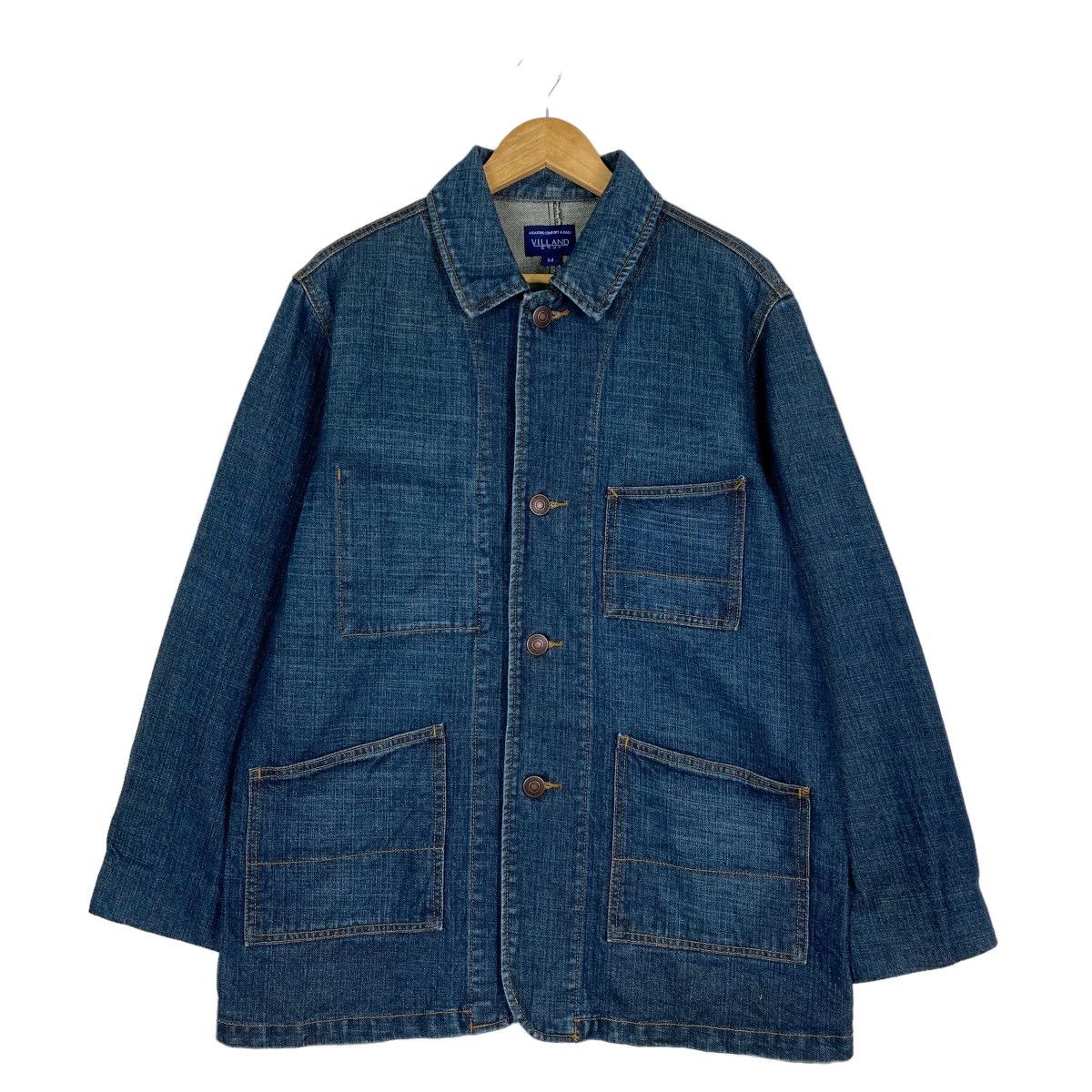 Indigo Villand Denim Chore Jacket Size US M / EU 48-50 / 2 - 1 Thumbnail