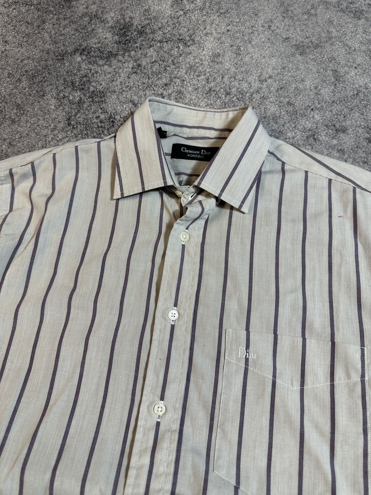 Christian Dior Monsieur × Vintage Vintage Christian Dior Monsieur Button Shirt Luxury Rare VTg Size US L / EU 52-54 / 3 - 2 Thumbnail