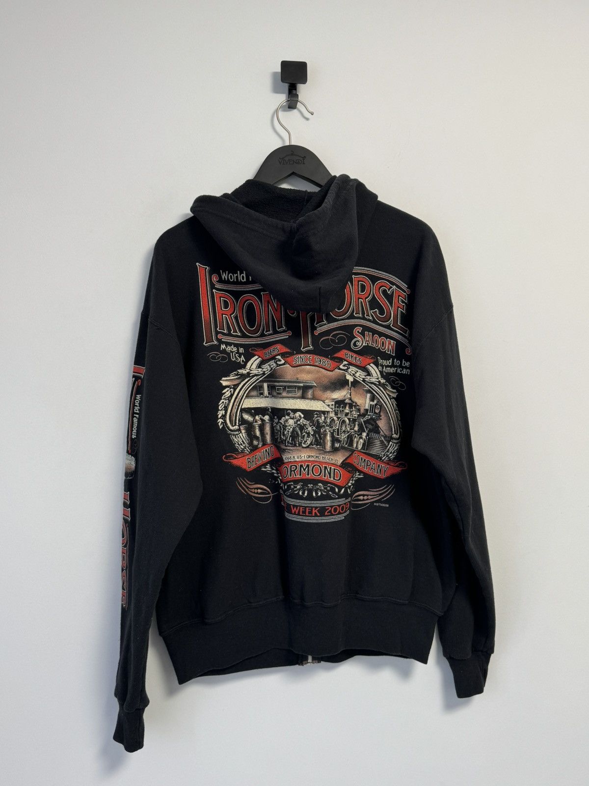 Iron Horse 2009 Bike week Zip hoodie Vintage