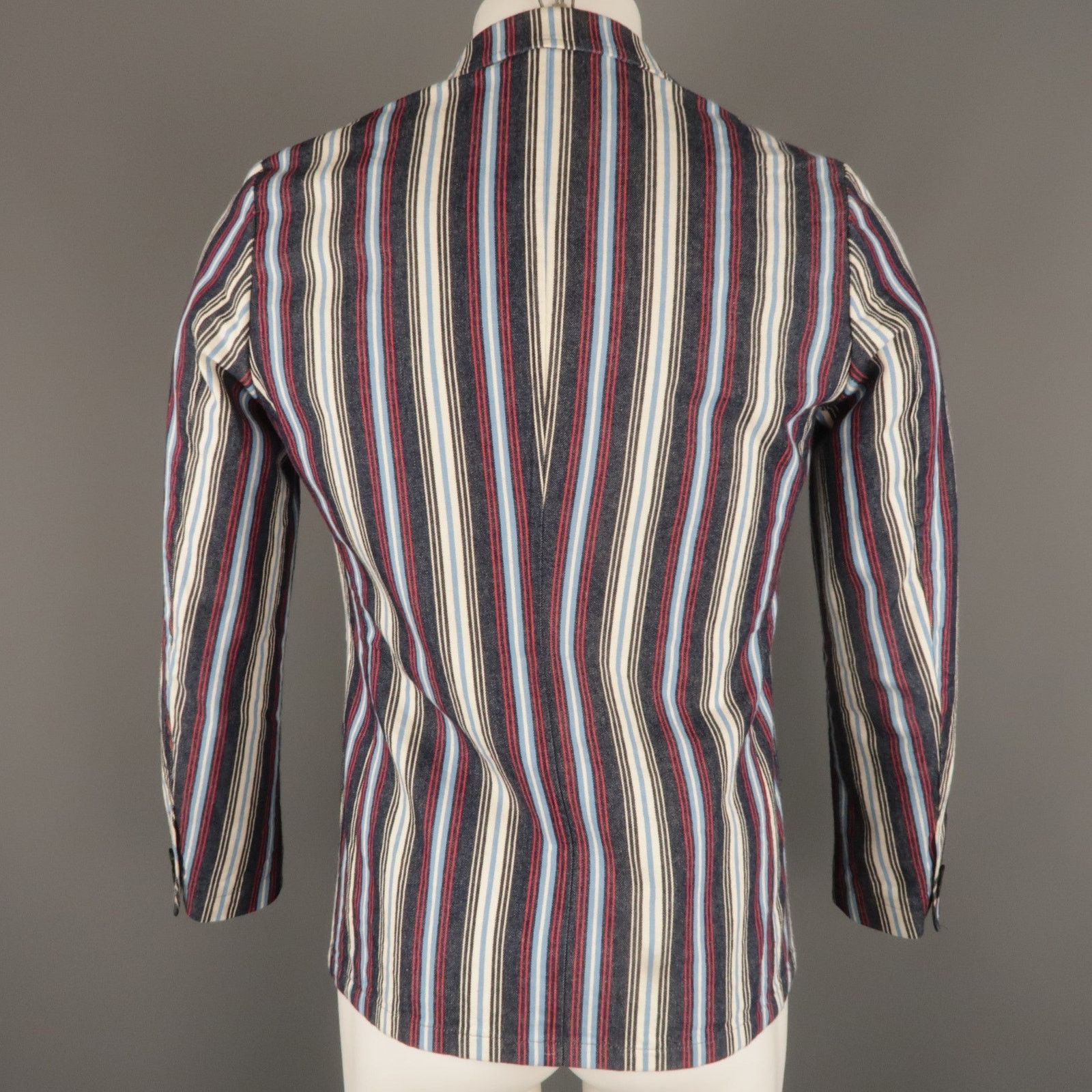 Other The Stylist Japan Size XS Red White & Blue Stripe Cotton Size 34R - 8 Thumbnail