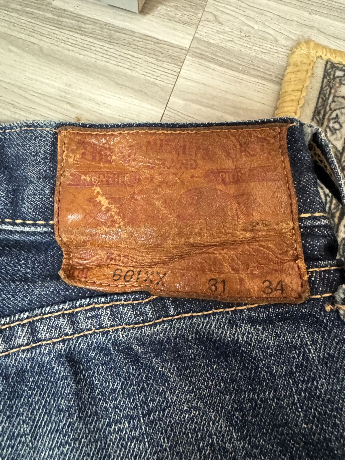 Freewheelers Vintage "Vanishing West" 601XX 1951 Selvedge Denim Size US 30 / EU 46 - 10 Thumbnail