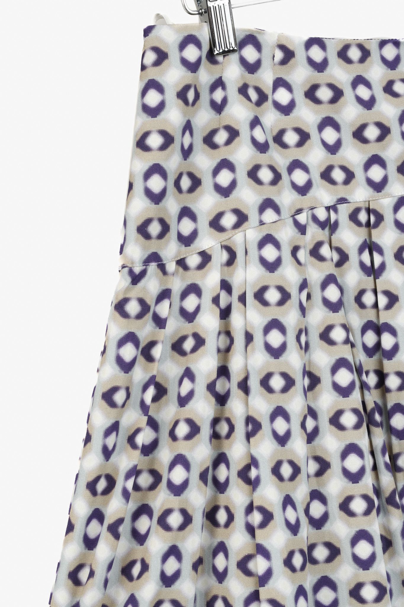 Miu Miu Miu Miu 2007 Taupe Geometric Print Skirt Size 27" / US 4 / IT 40 - 5 Thumbnail