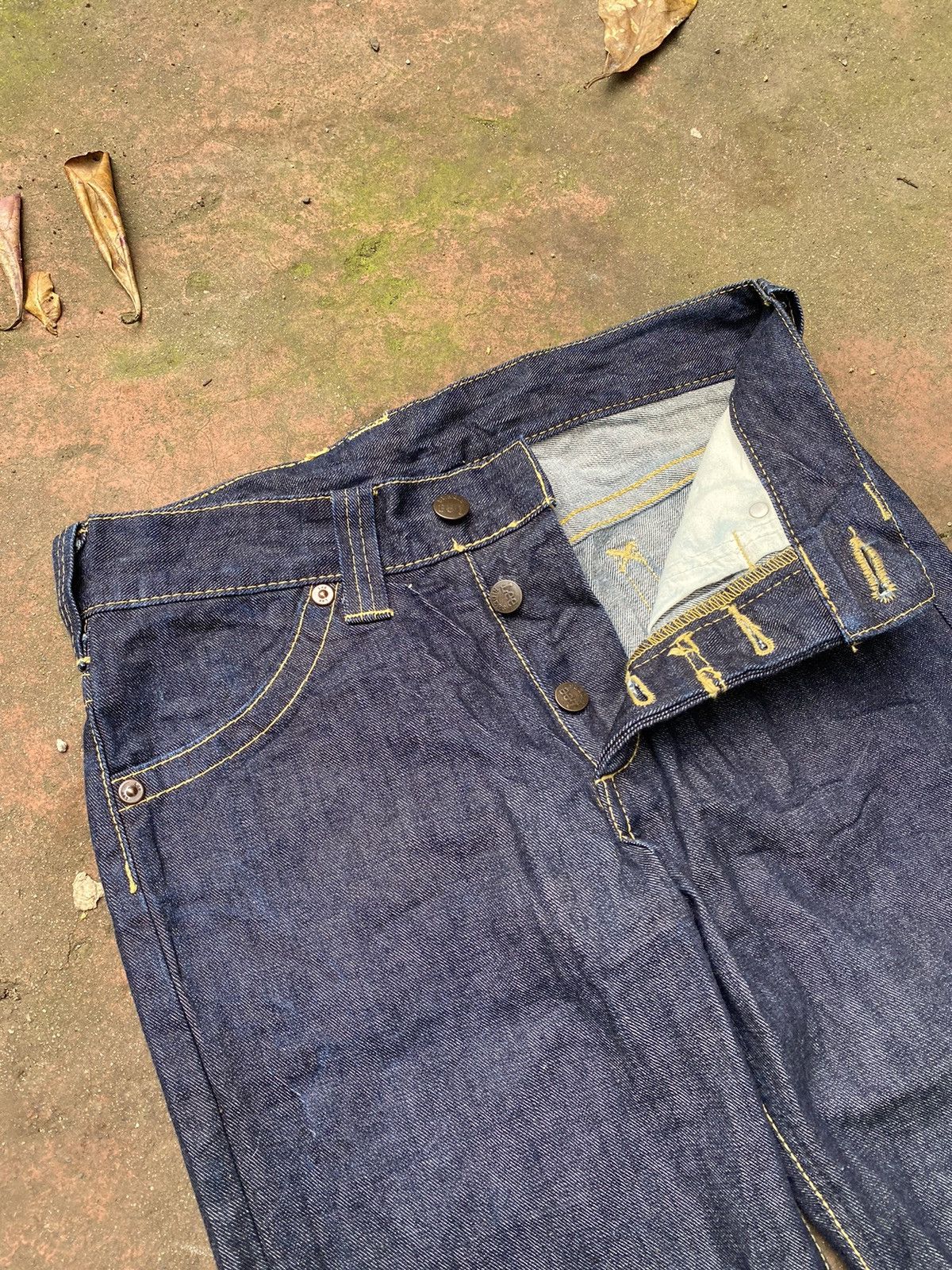 Studio D'Artisan Lee Union Made Japan Raw Indigo Denim Jeans Size US 32 / EU 48 - 2 Thumbnail