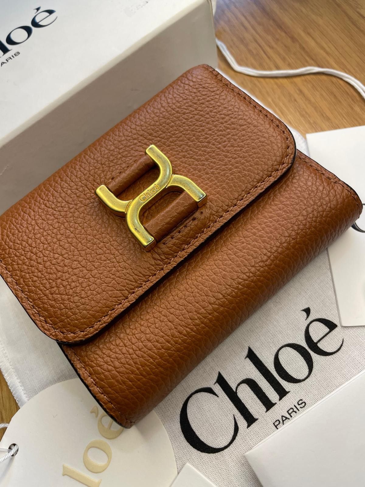 Chloe Authentic Chloé TriFold Wallet Lambskin Size ONE SIZE - 2 Thumbnail