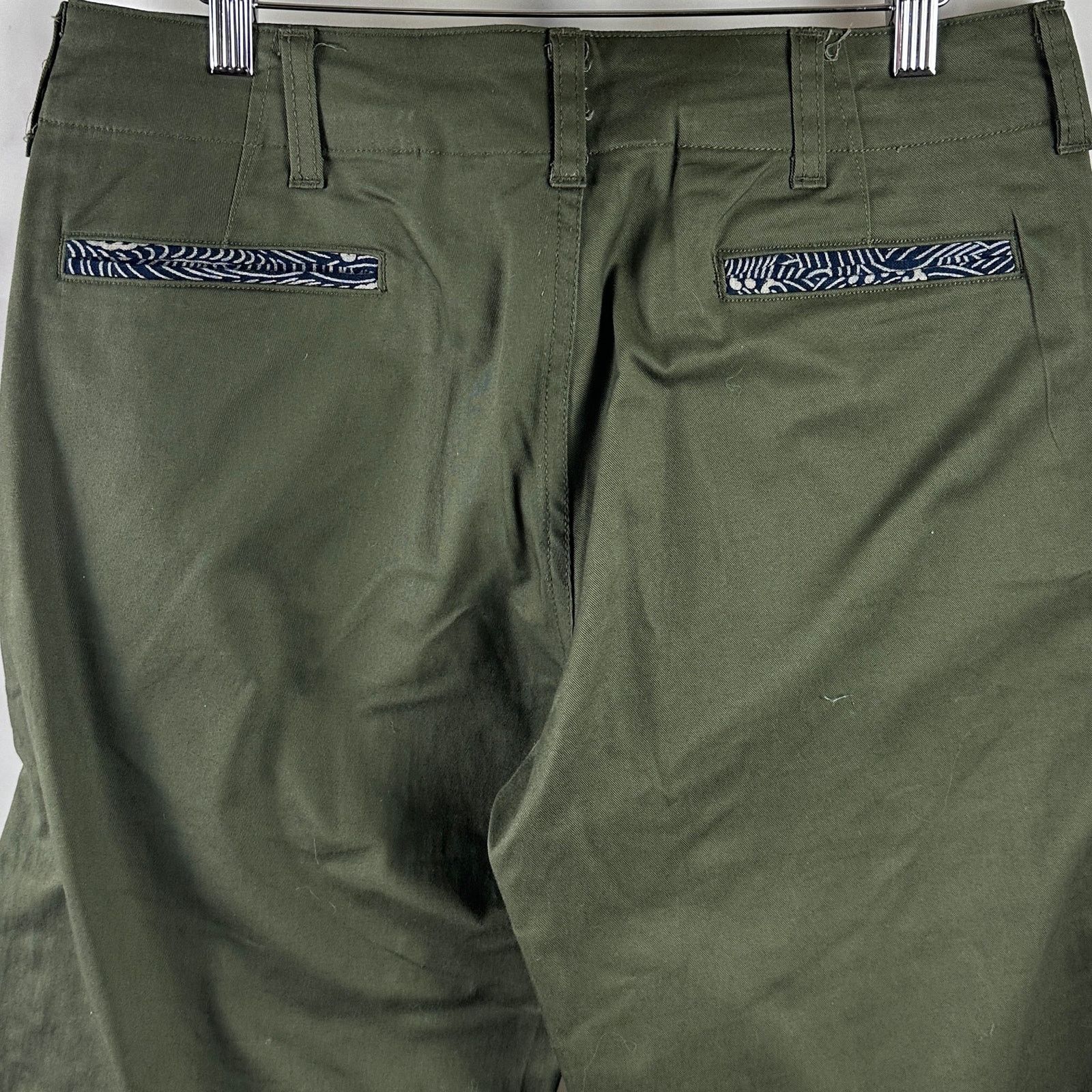 Kiriko Made Green Officer Patchwork Chino Pants Size US 30 / EU 46 - 7 Thumbnail
