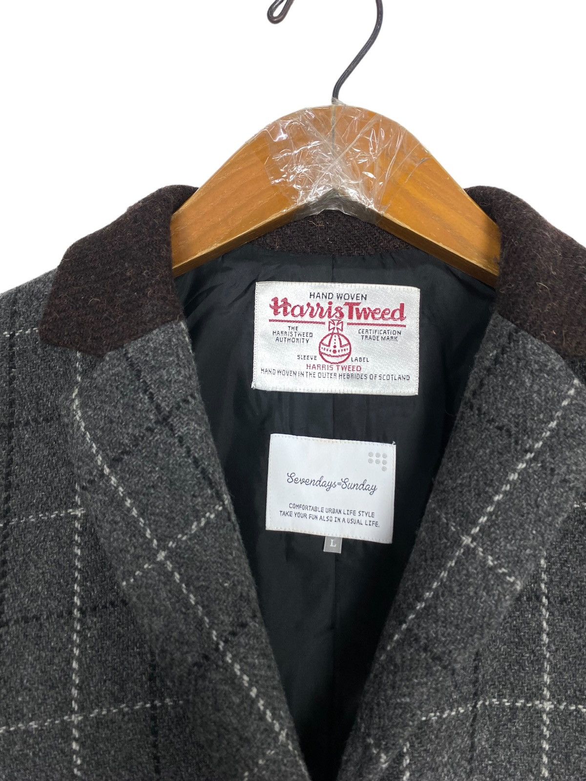 Harris Tweed Rare‼️ Harris Tweed X Sevendays Sunday Wool Coat Size M / US 6-8 / IT 42-44 - 5 Thumbnail