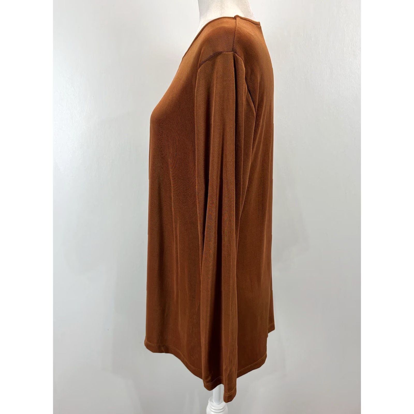 Coldwater Creek Coldwater Creek Slinky Top Shirt Sz Large Rust Made USA Travel Comfort Size L / US 10 / IT 46 - 2 Thumbnail