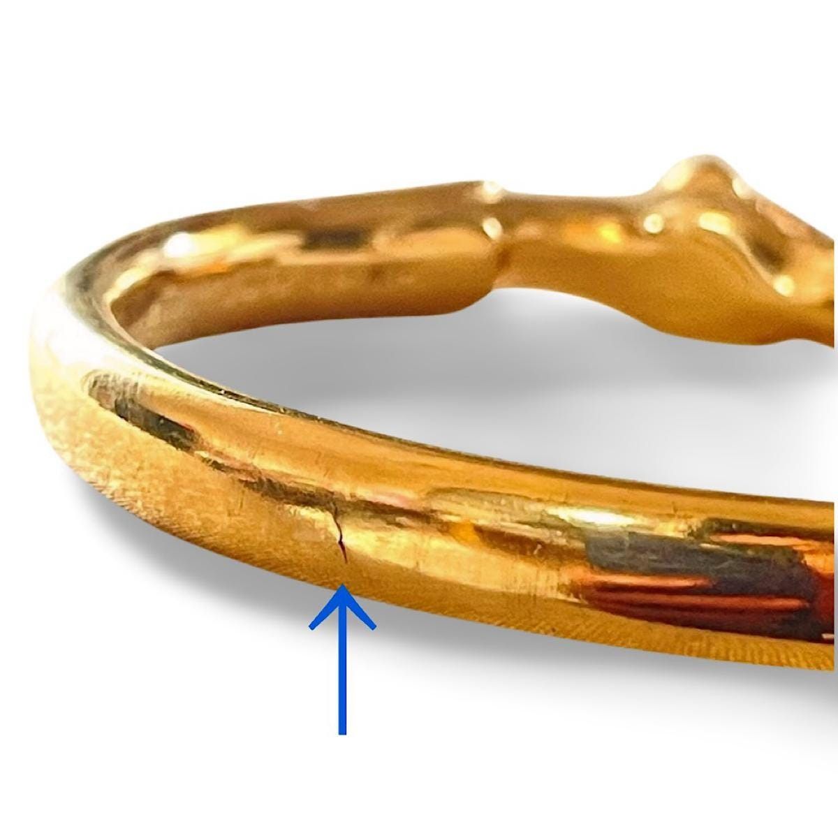 Hermes Vintage Hermes golden horse head design bangle, bracelet. Size ONE SIZE - 3 Thumbnail