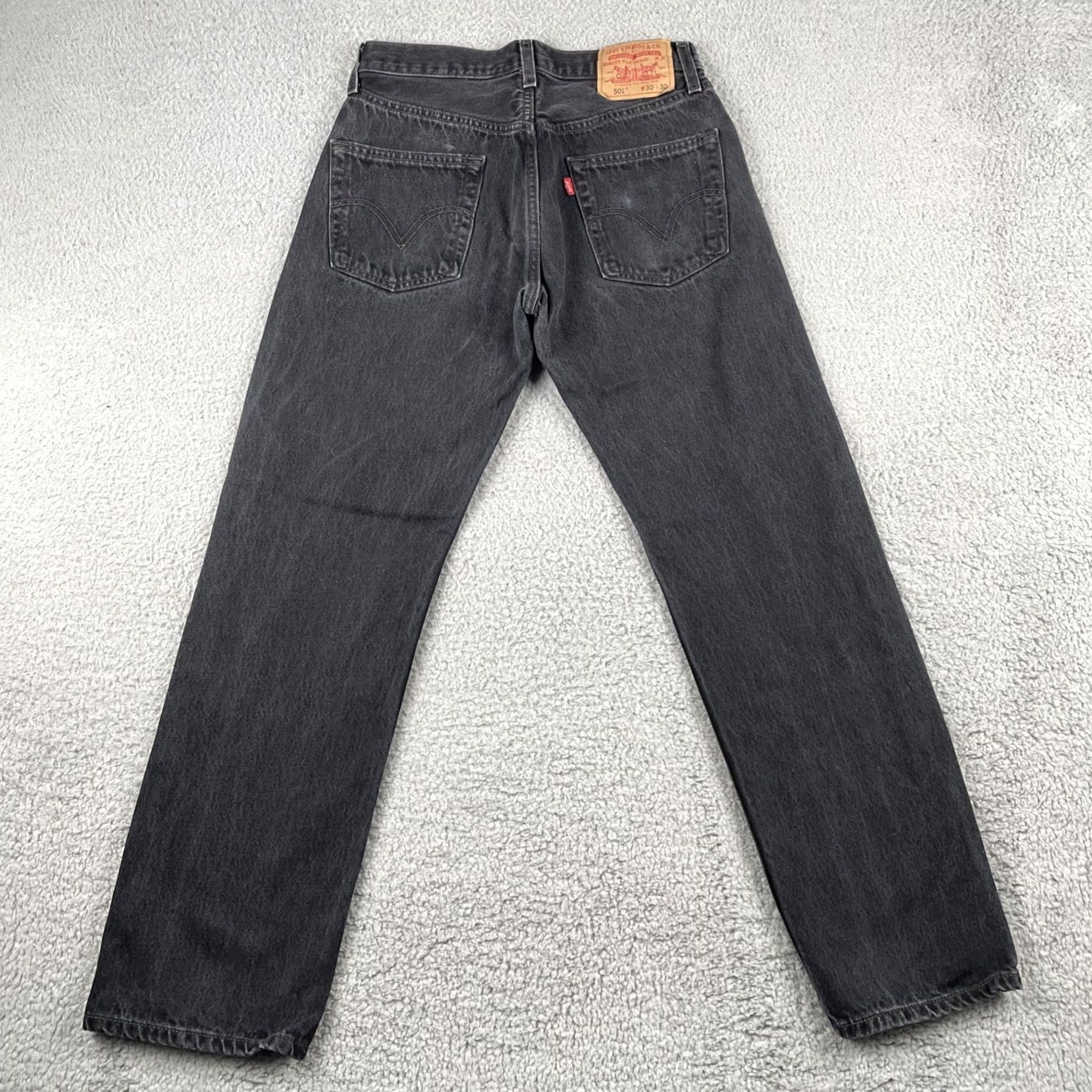 Levi's VINTAGE Levi’s 501 Denim Jeans Mens Pants Regular 28x28 Gray USA Mexico 28in Inseam Ankle Cotton Leather/Denim Fabric? Size US 28 / EU 44 - 2 Thumbnail