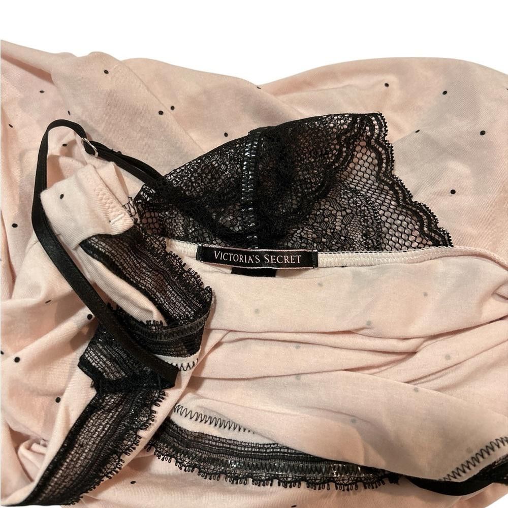 Designer Elegant Black and Cream Lace Trim Chemise Size ONE SIZE - 5 Thumbnail