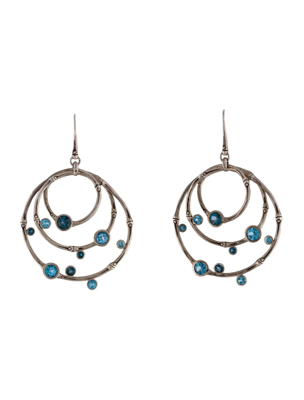 John Hardy John Hardy Topaz Bamboo Drop Earrings Est. Retail $1,550 Size ONE SIZE - 1 Thumbnail