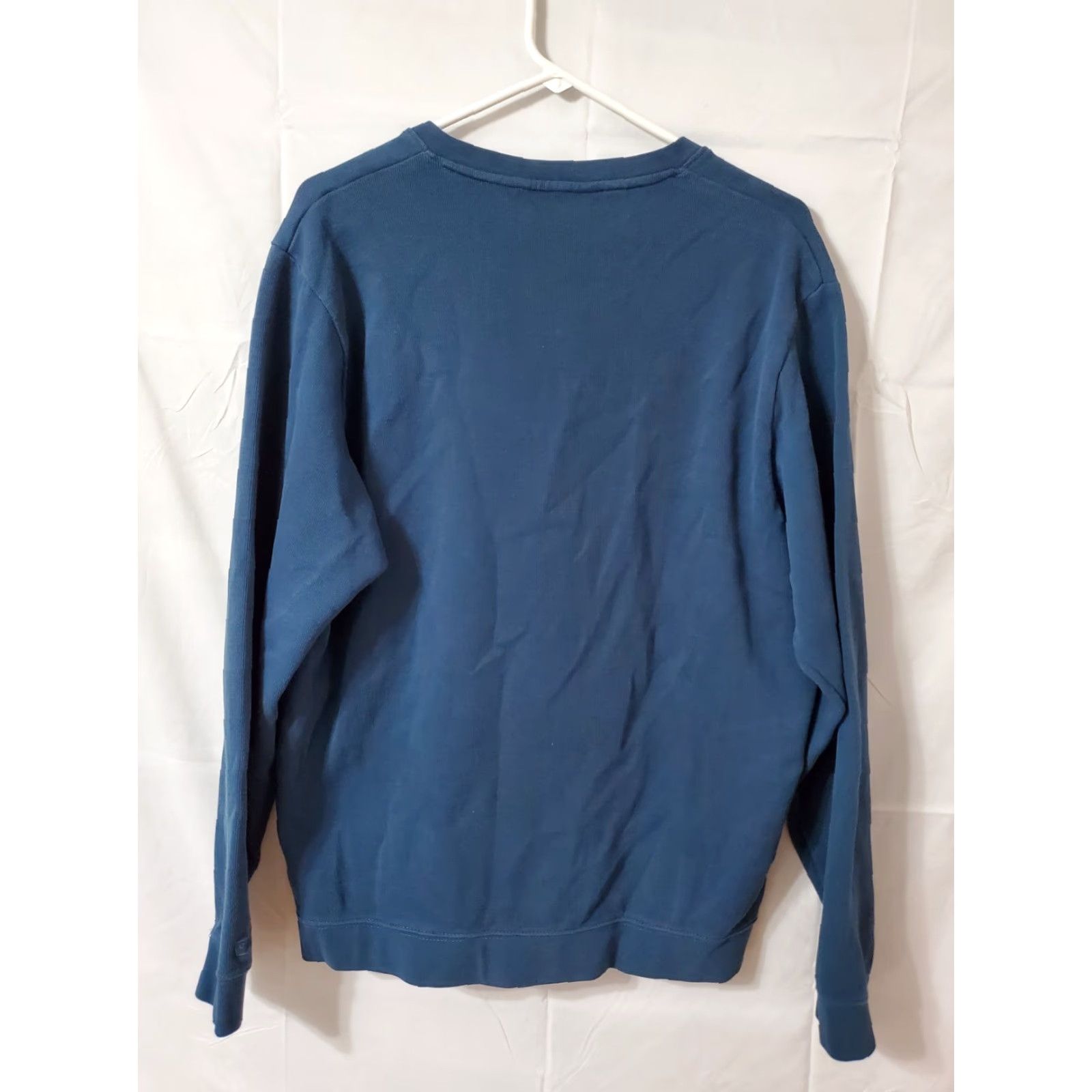 Cutter & Buck Cutter & Buck Sweater Men's L V-Neck Pullover Blue Pima Cotton Golf Active Regular Fit Knit Shirt/Top Size US L / EU 52-54 / 3 - 4 Thumbnail