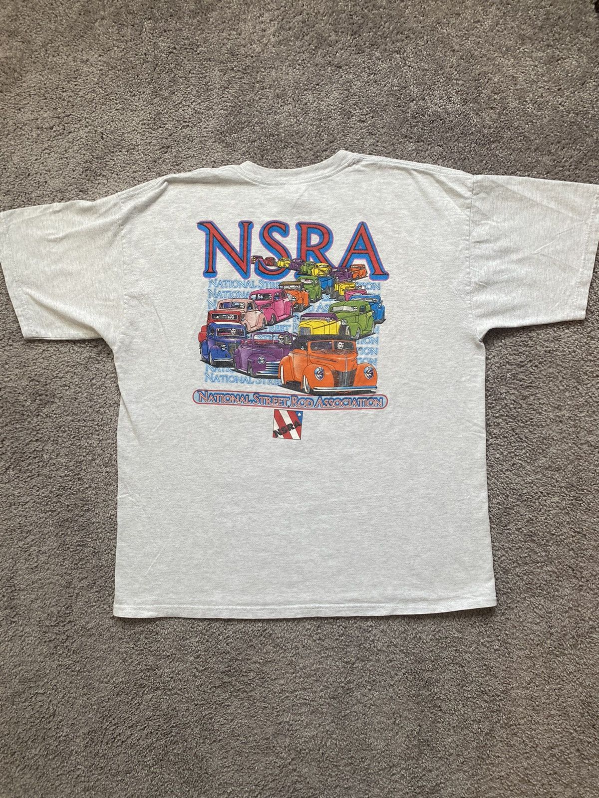 NASCAR × Vintage Vintage Hot Rod Tee Shirt Size US XL / EU 56 / 4 - 2 Thumbnail