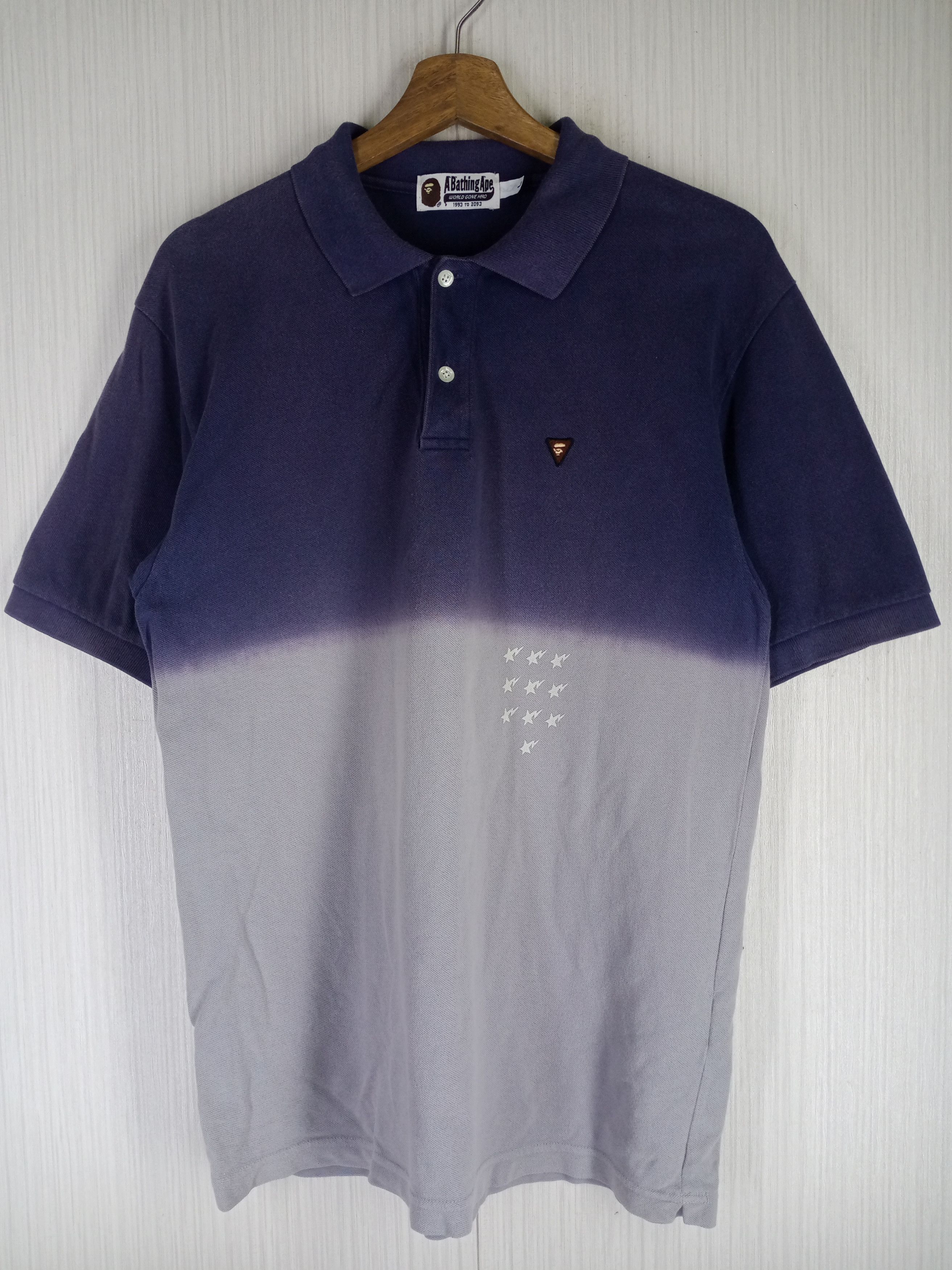Bape Rare Ape General Gradation Polo Shirt Size US L / EU 52-54 / 3 - 3 Thumbnail