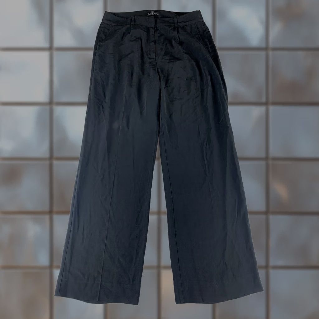 Eileen Fisher EILEEN FISHER PANTS WOMENS 6 BLACK STRAIGHT BUSINESS (FLAT LAY 30X30) Size 28" / US 6 / IT 42 - 1 Thumbnail