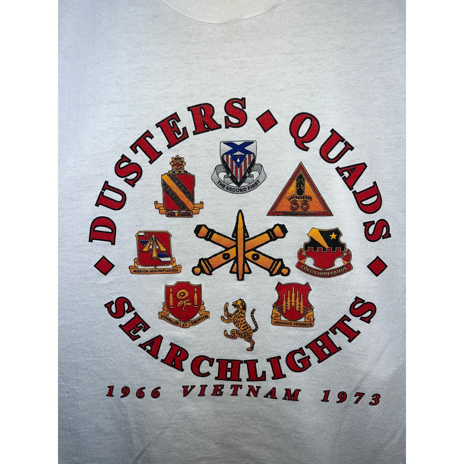 Fruit Of The Loom Vintage Army Shirt Dusters Quads Searchlights Vietnam 90s 3X Size US XXL / EU 58 / 5 - 2 Thumbnail