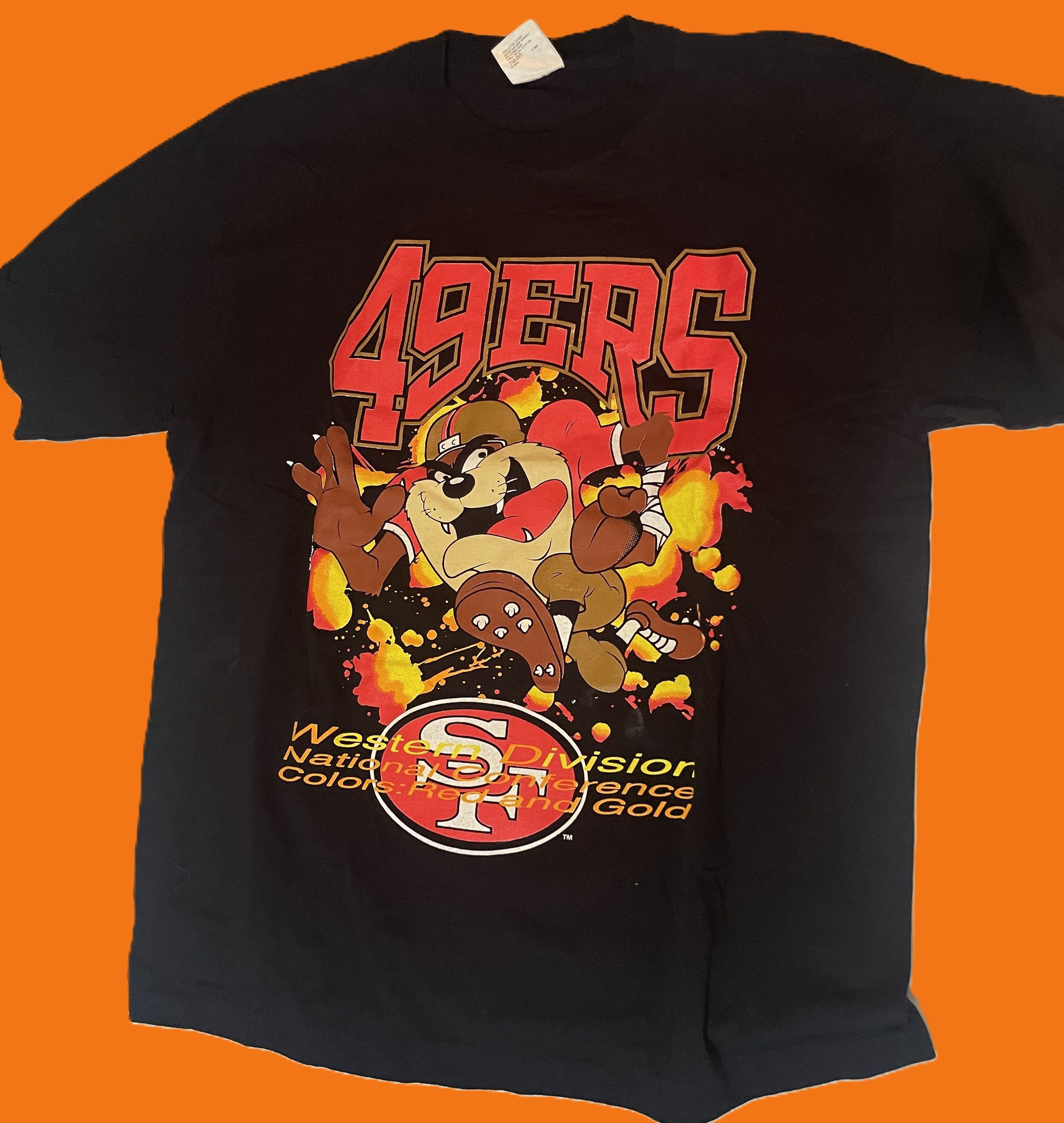 NFL San Francisco 49ers Tazmanian Devil Shirt Vintage Size US XL / EU 56 / 4 - 1 Thumbnail