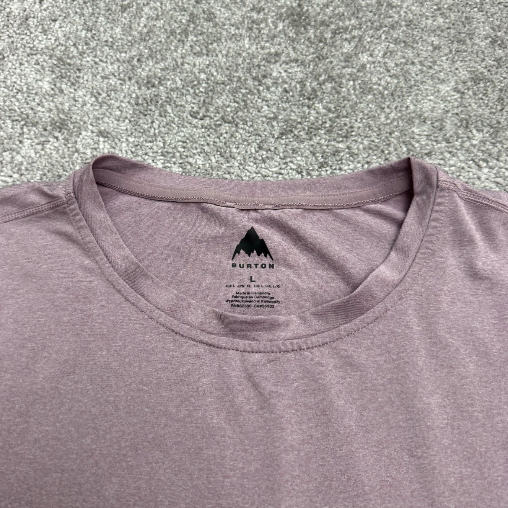 Burton Burton T-Shirt Womens Large Lavender Crew Neck Short Sleeve Athletic Tee - Purple Activewear, CrossFit, Gym & Training, Athleisure, 90s Inspired? Size L / US 10 / IT 46 - 6 Thumbnail