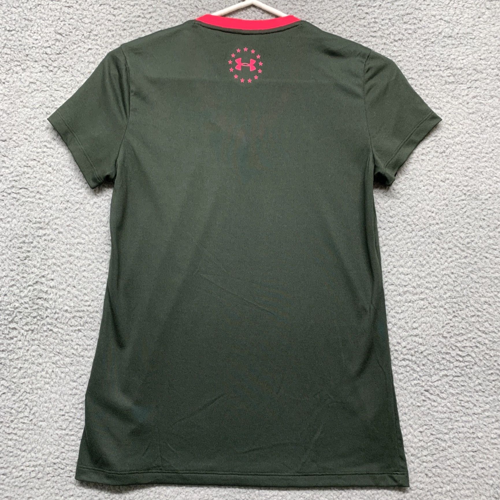 Vintage Heat Gear Womens Top Short Sleeve Gray Pink XS Wounded Warrior Project Loose Fit T-Shirt Size XS / US 0-2 / IT 36-38 - 4 Thumbnail