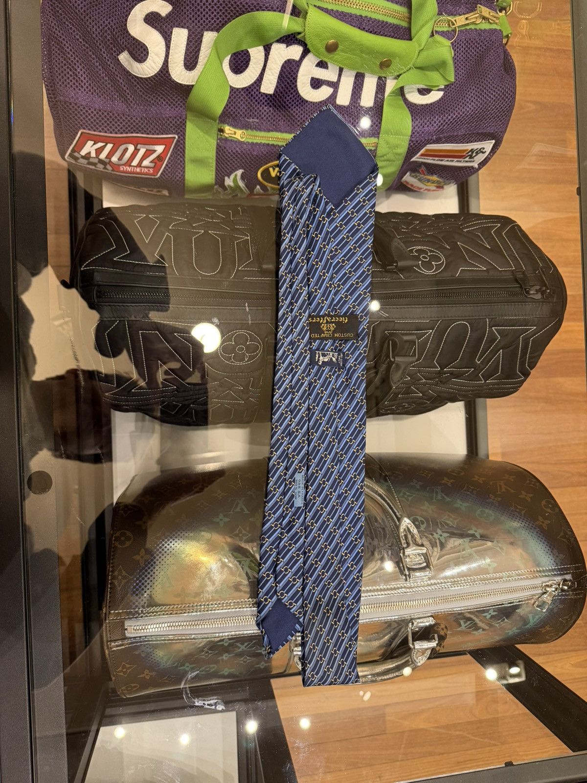 Hermes Hermes Striped Tie - Blue Size ONE SIZE - 4 Thumbnail